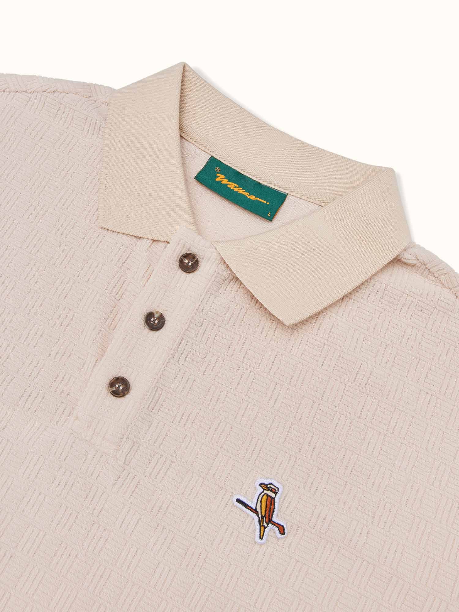 Kooka Jacquard Terry Polo Cream