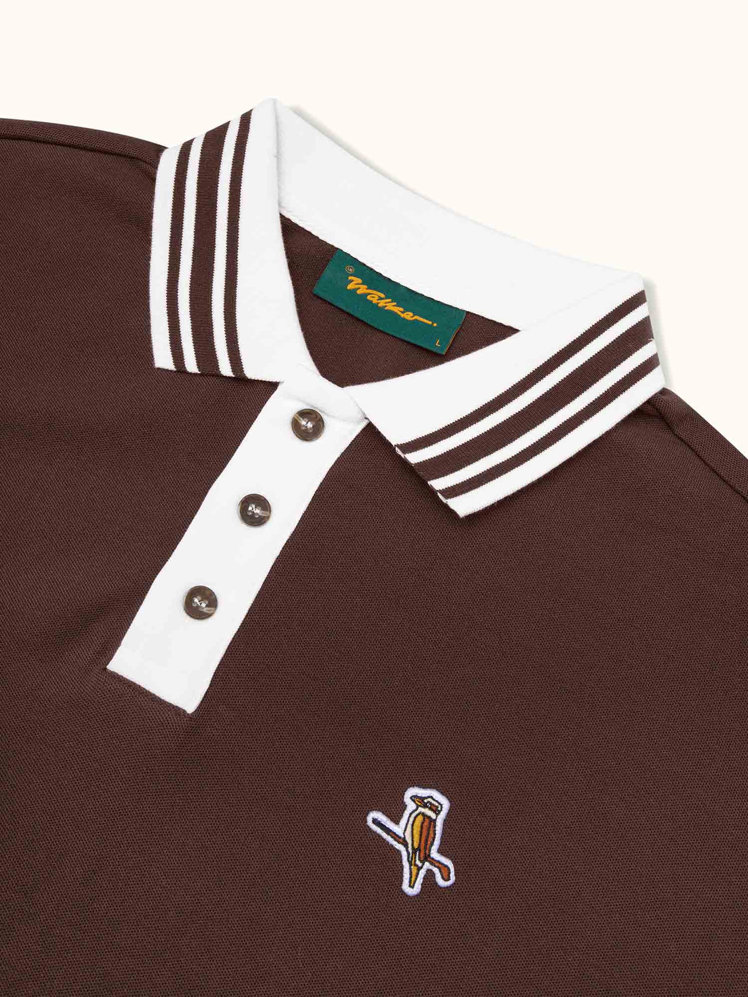 Kooka Two-Tone Polo Chocolate / White