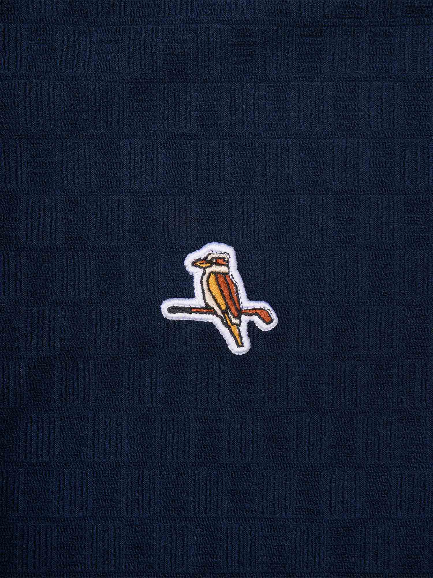 Kooka Jacquard Terry Polo Navy