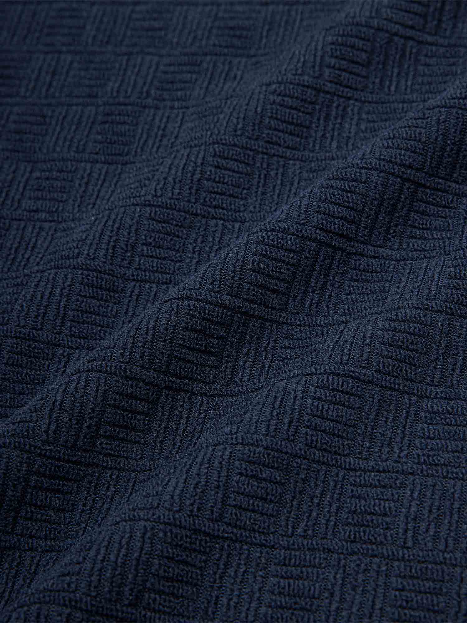 Kooka Jacquard Terry Polo Navy