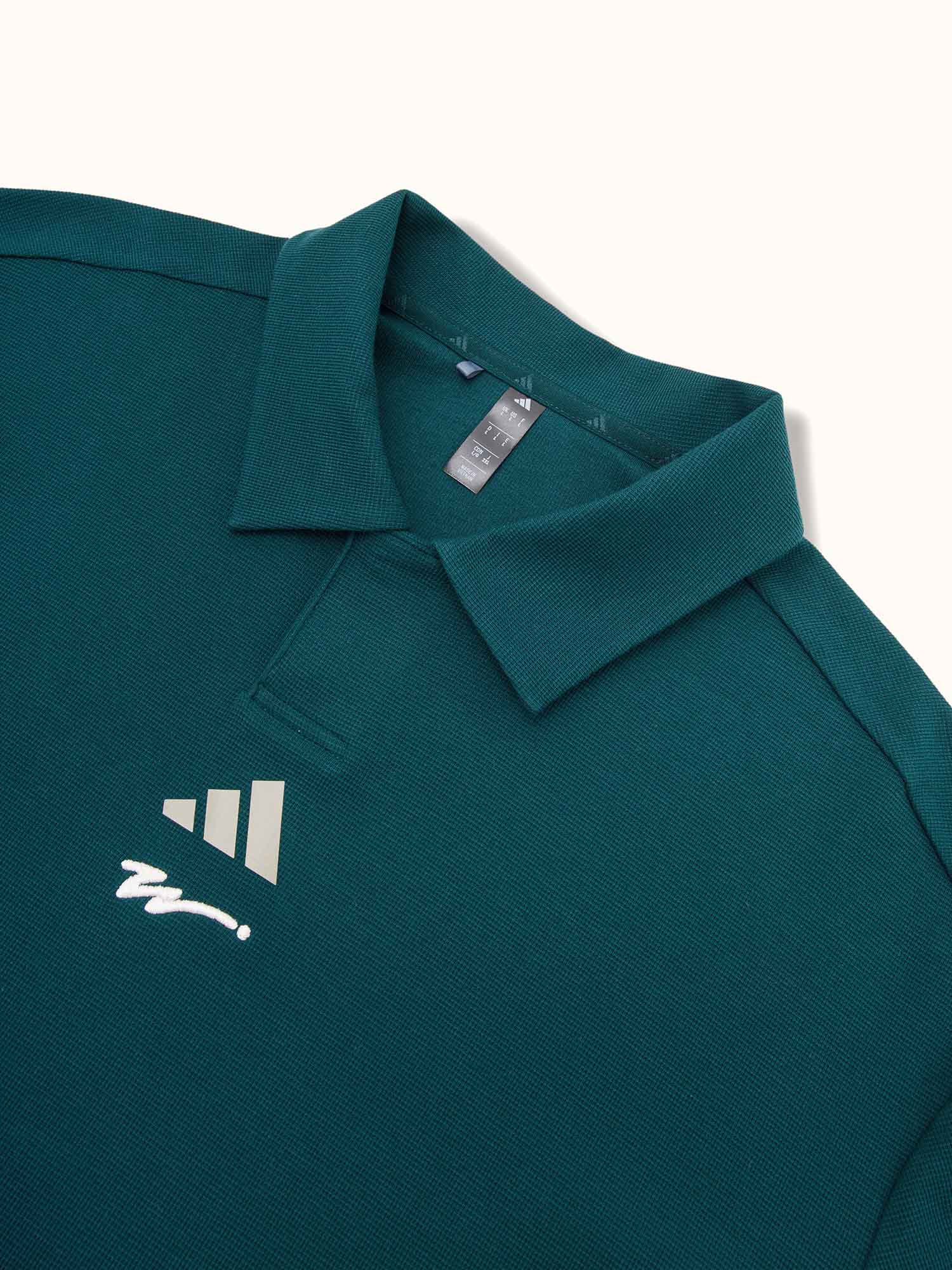 adidas x Walker Beyond Long Sleeve Loose Fit Polo Shirt Aurora Ivy