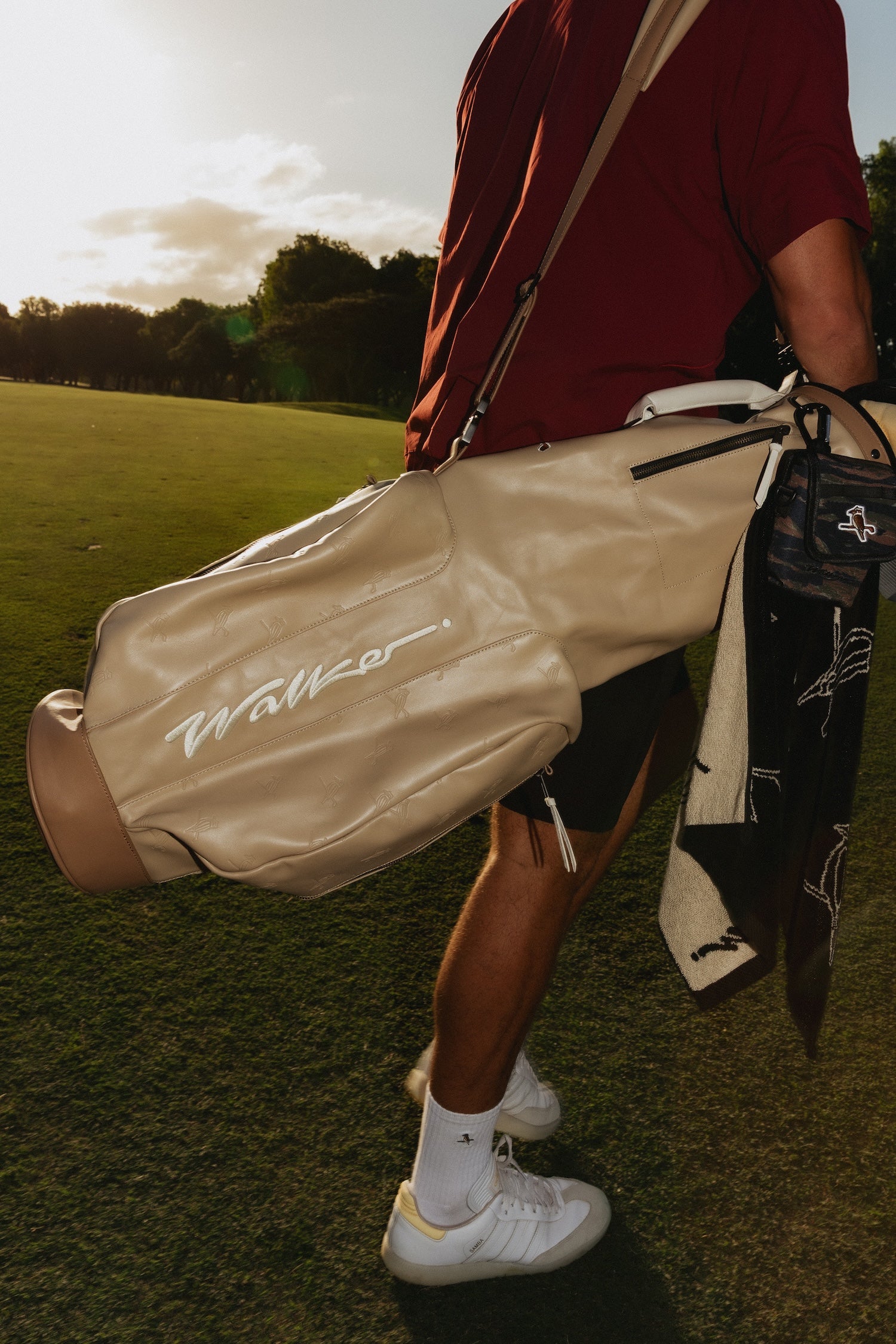 Walker x Hiroki Leather Sunday Bag Almond