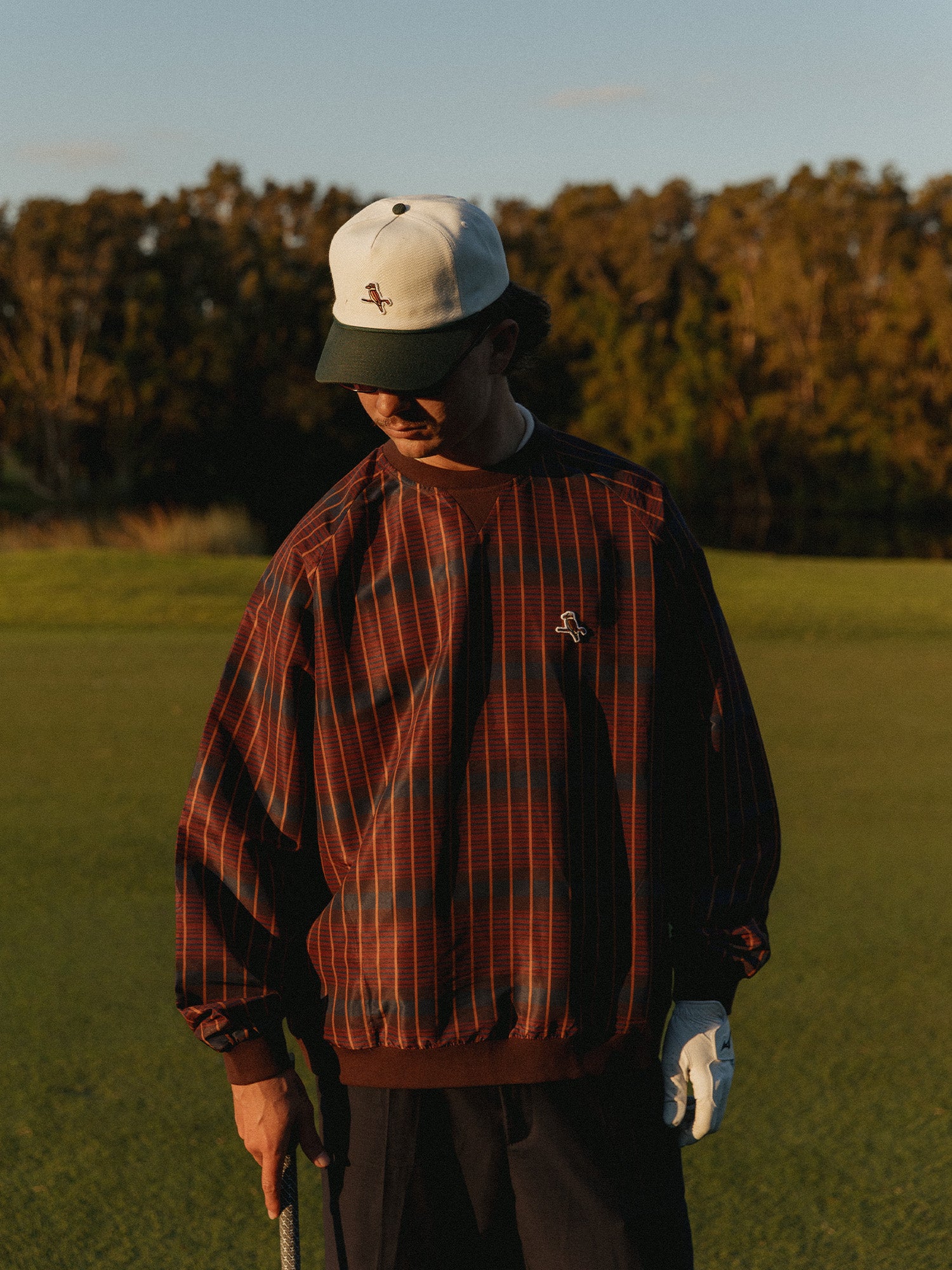 Checkered Pullover Maroon