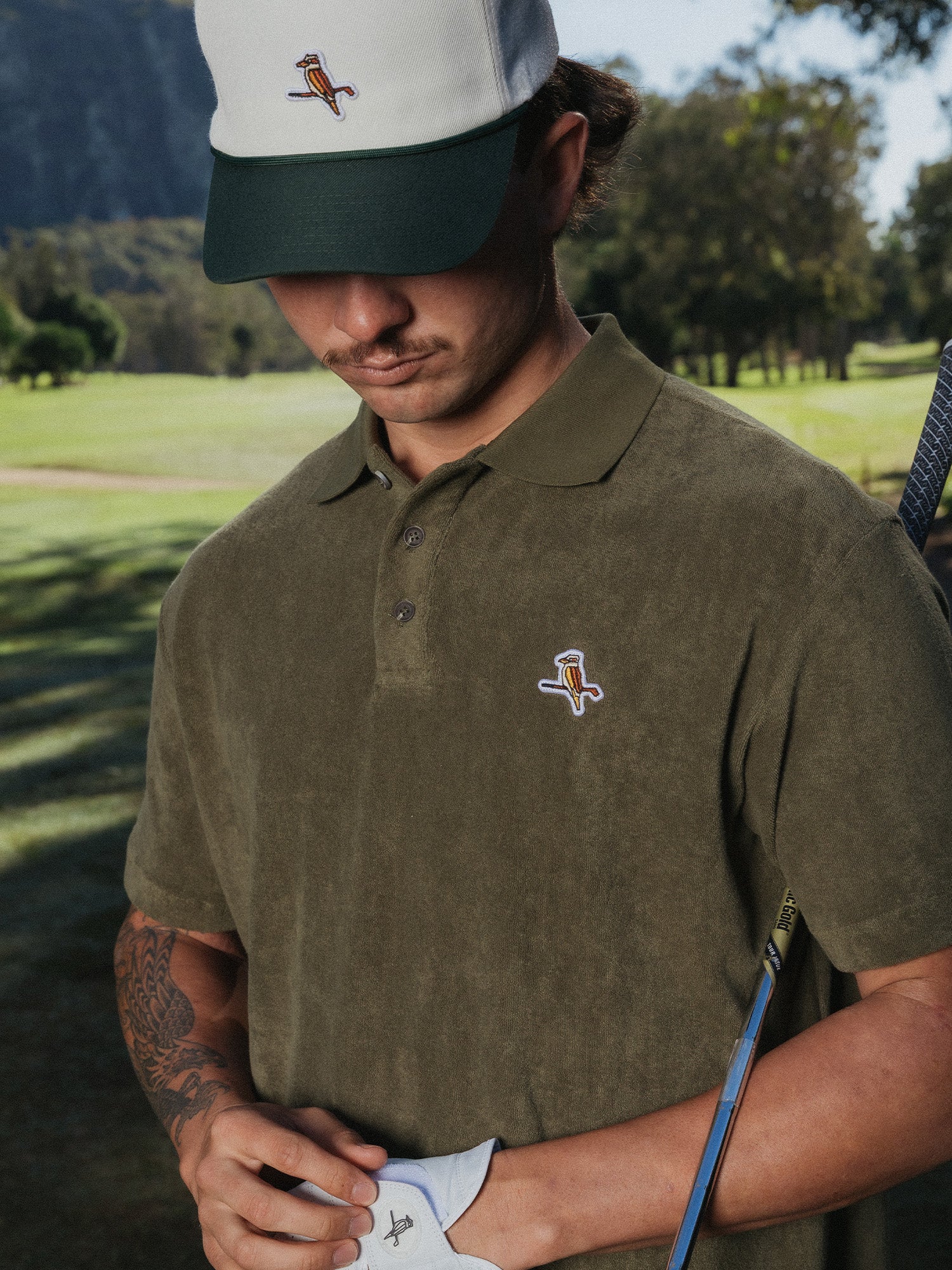 Kooka Terry Polo Olive