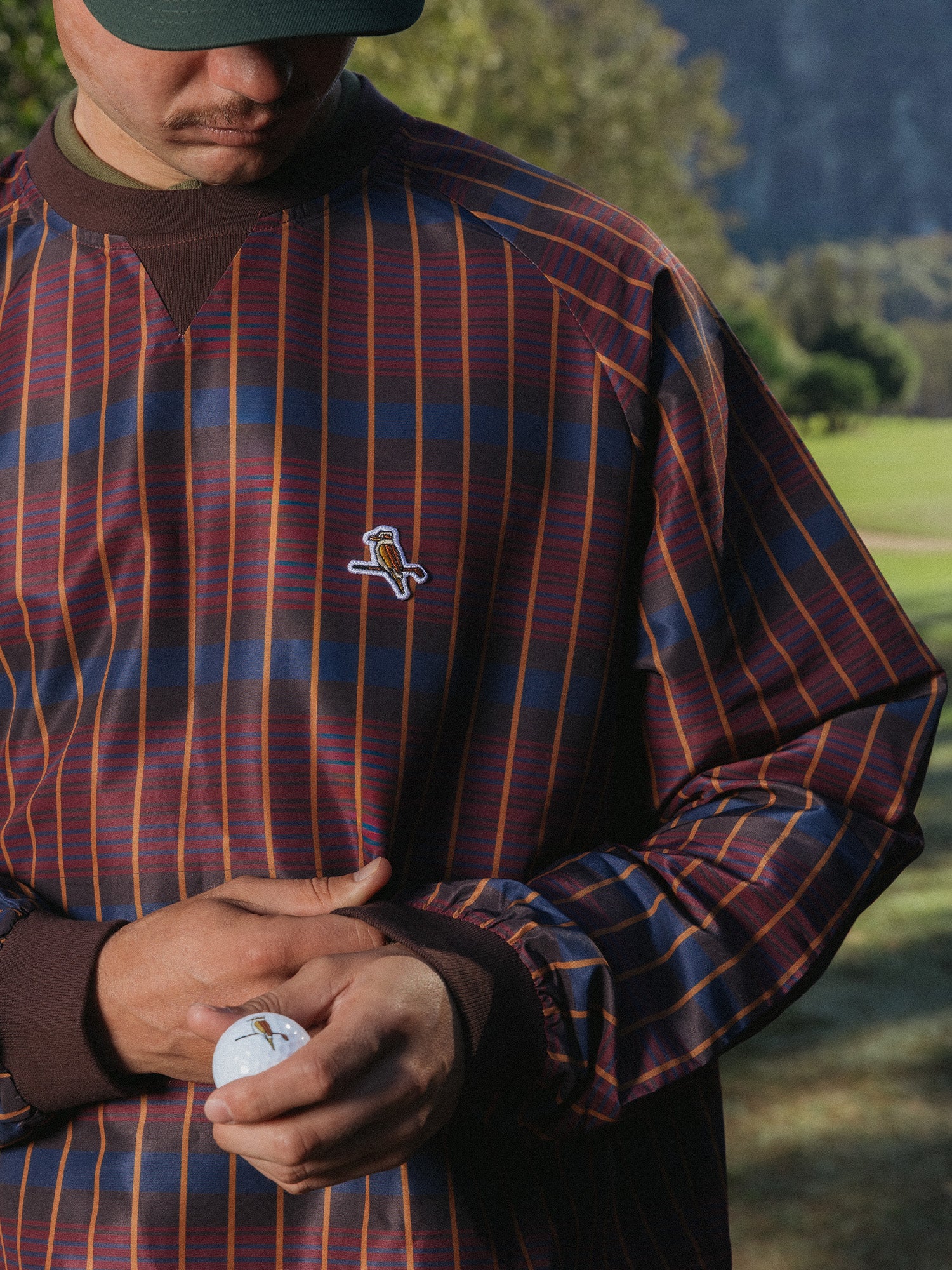 Checkered Pullover Maroon