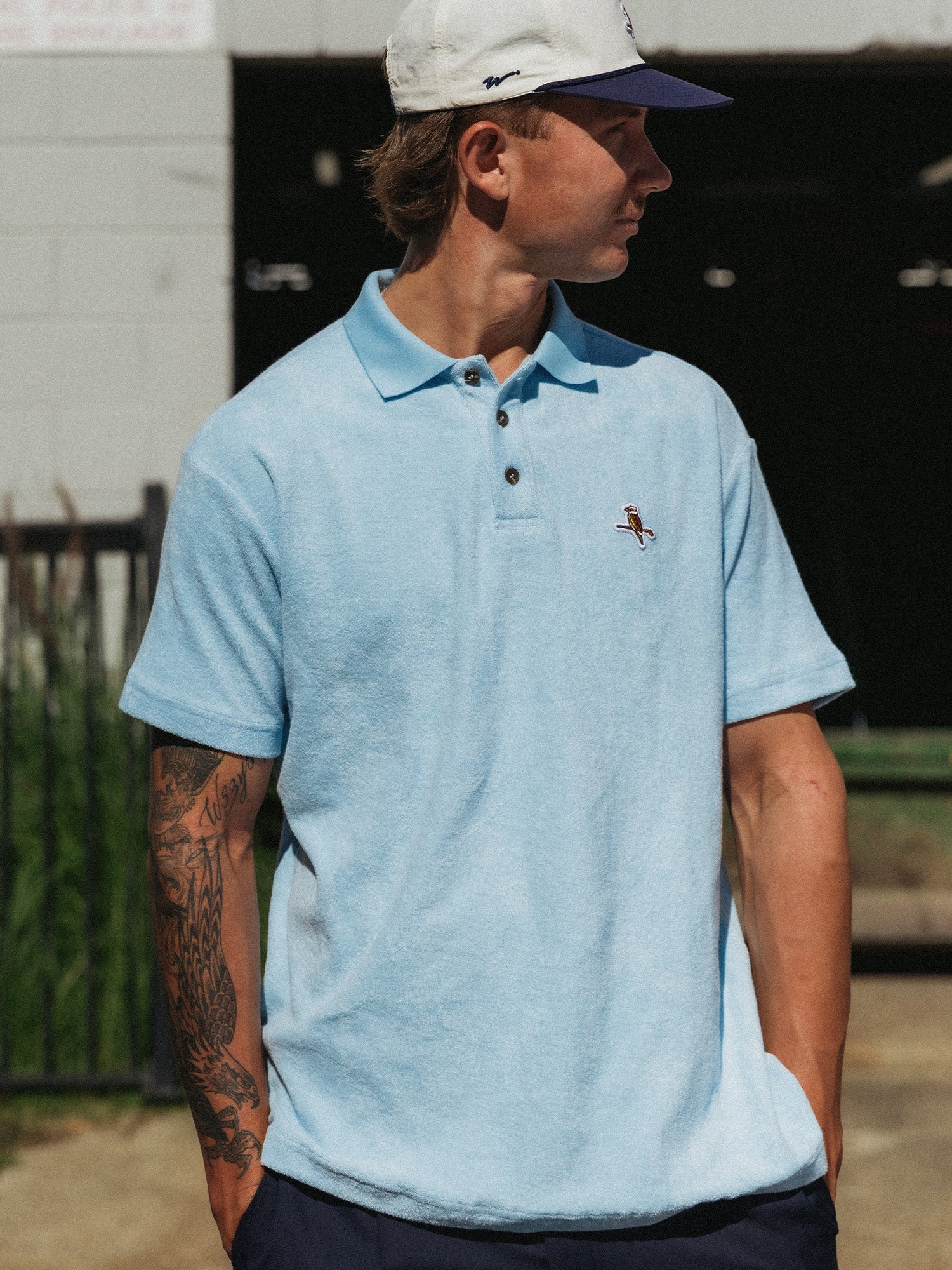 Kooka Terry Polo Sky Blue