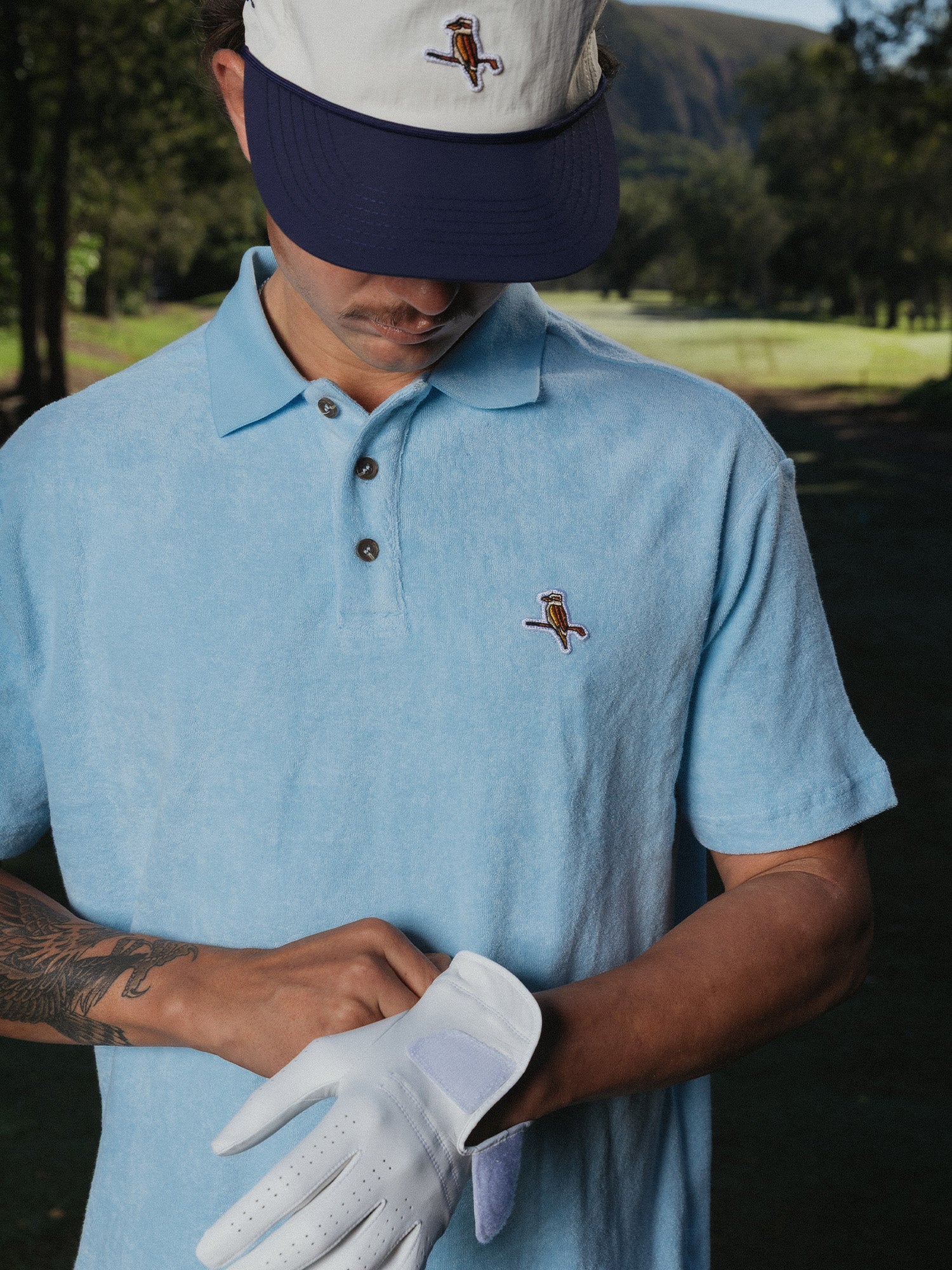 Kooka Terry Polo Sky Blue