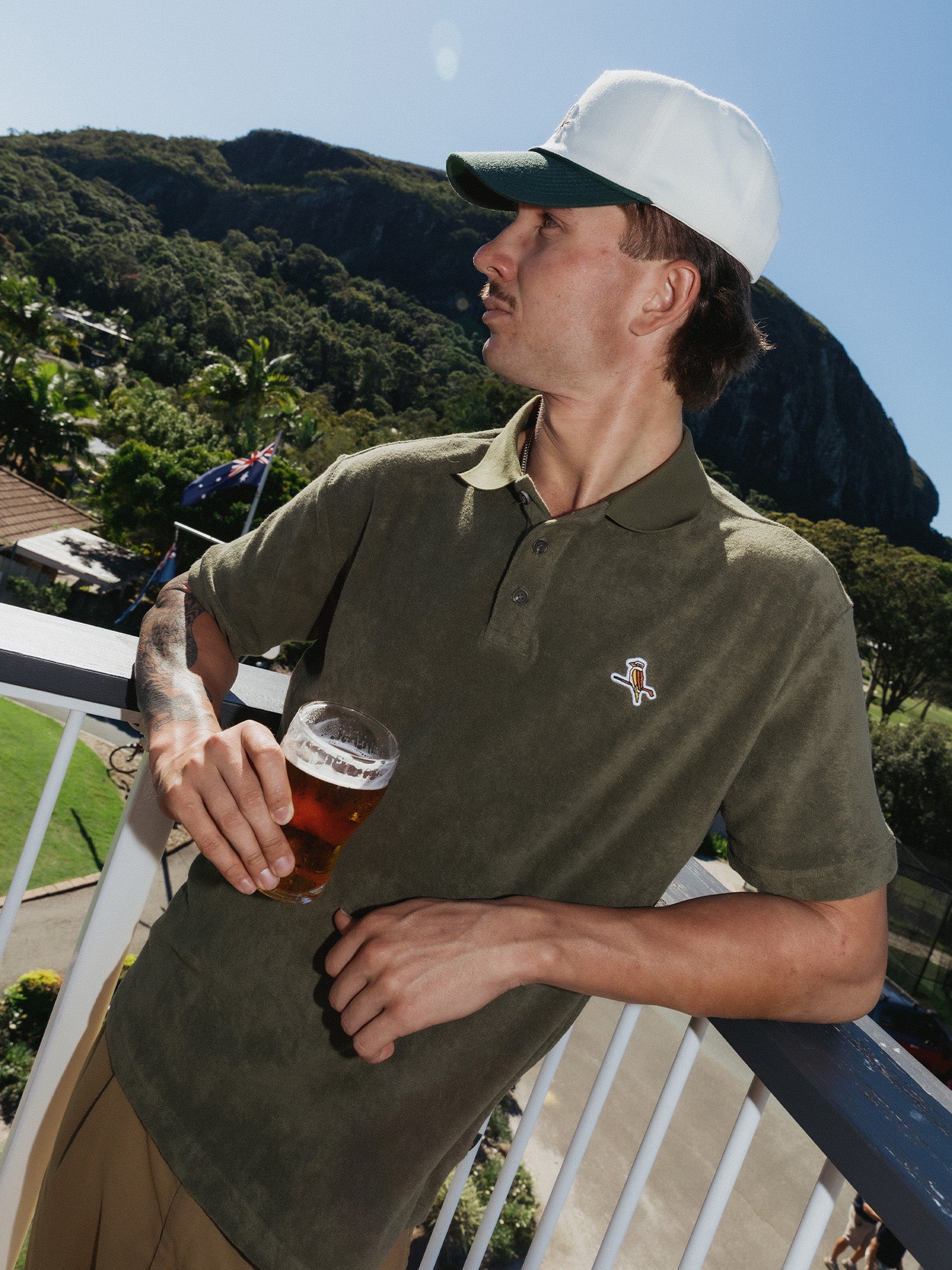 Kooka Terry Polo Olive