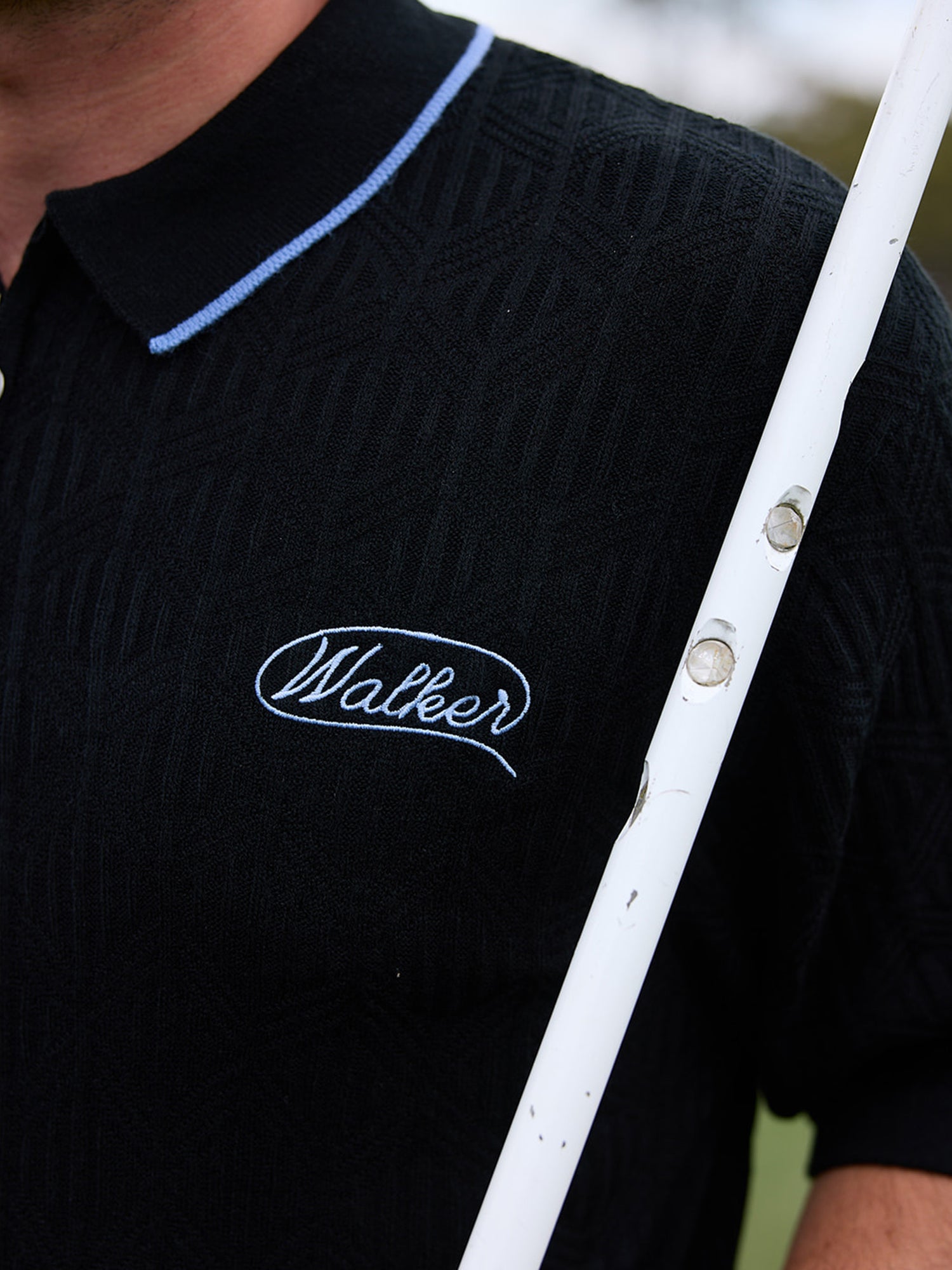 Lasso Knit Polo Black