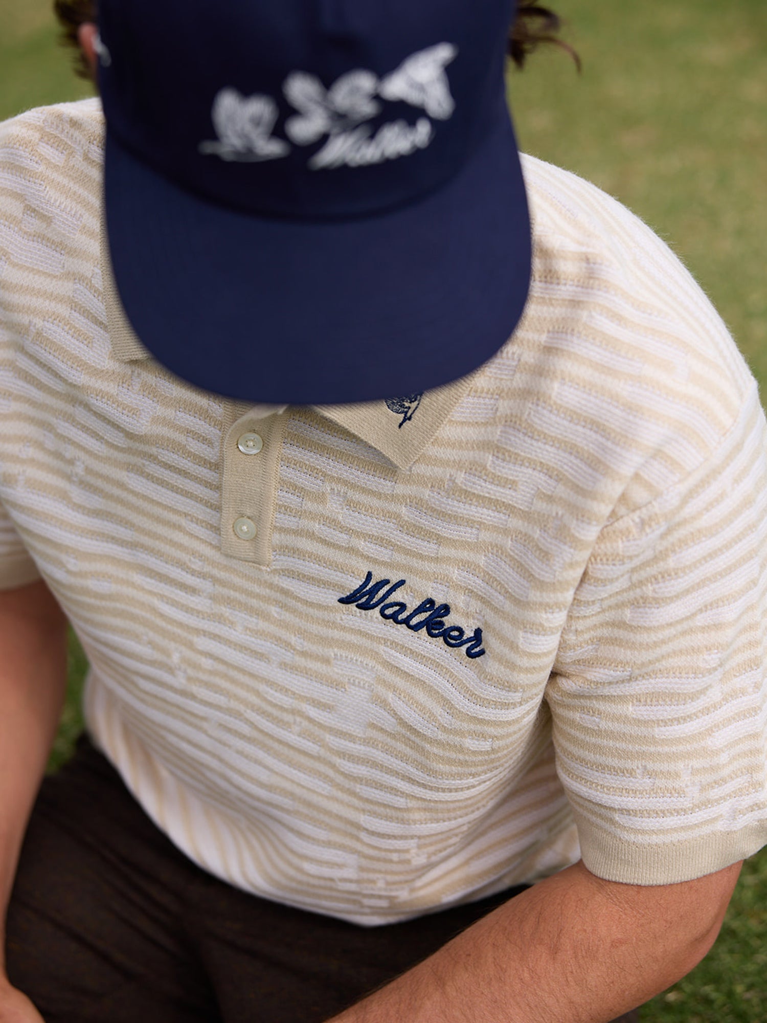 Flight Knit Polo Feather White