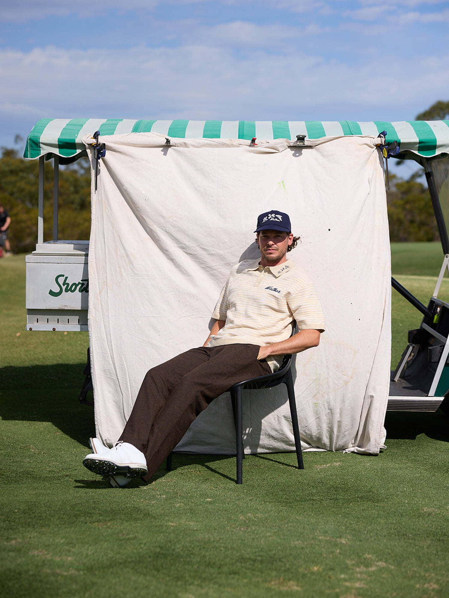 Flight Knit Polo Feather White