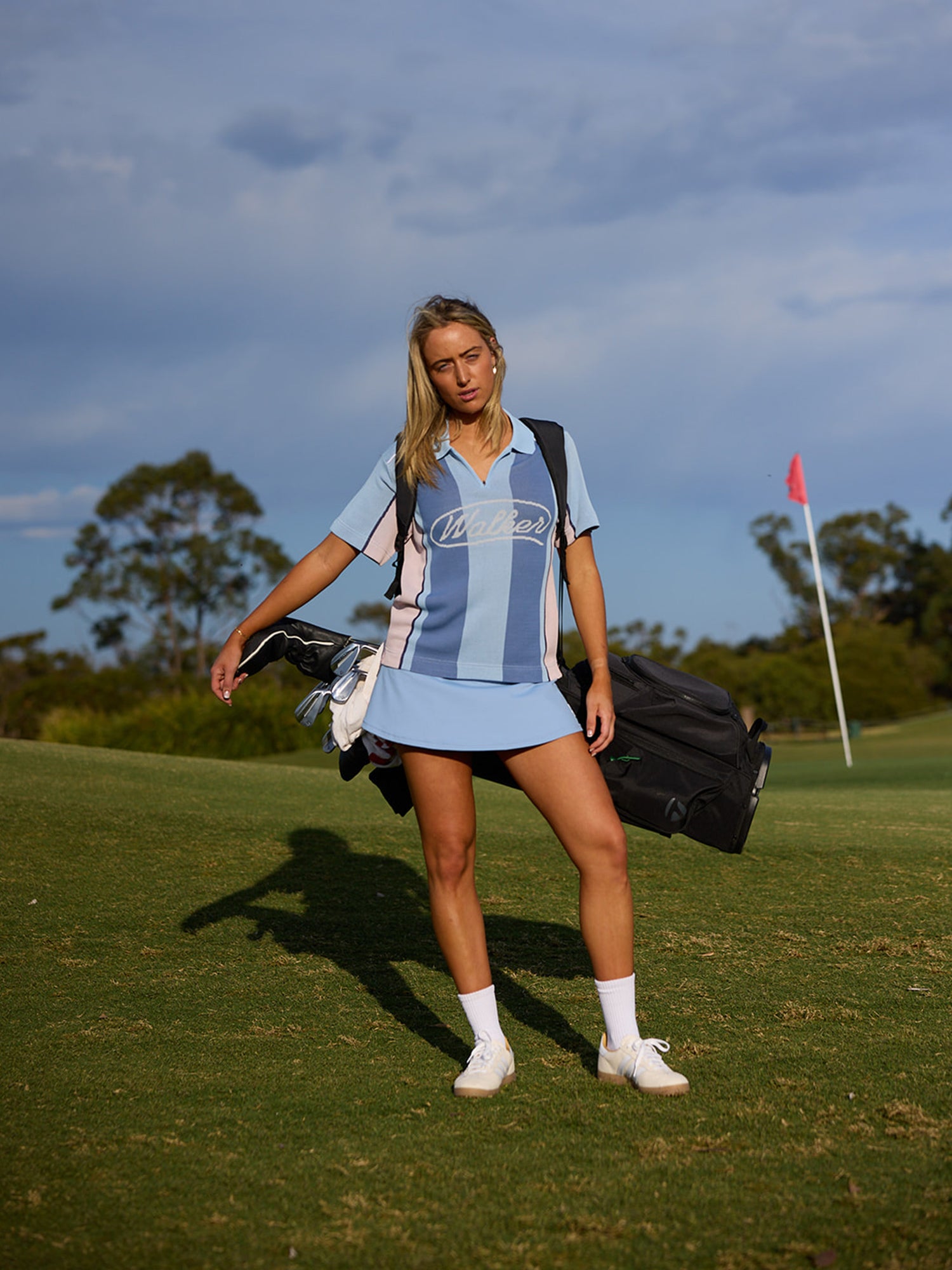 Womens Lasso Knit Jersey Sky Blue